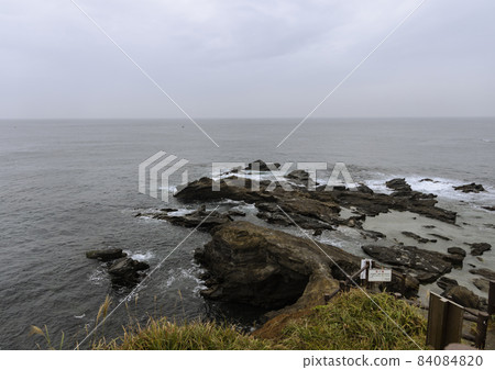 城島的岩石和蒲葦 84084820