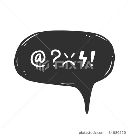 Swear word speech bubble. Vector Swear word speech bubble. Vector 84086250