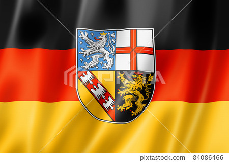 Saarland state flag, Germany Saarland state flag, Germany 84086466