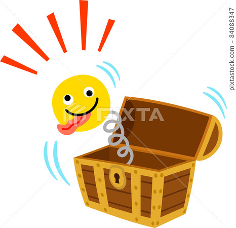 A surprise box in the shape of a treasure box 84088347