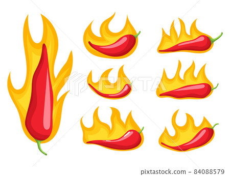 Spicy pepper vector design illustration isolated on white background 84088579