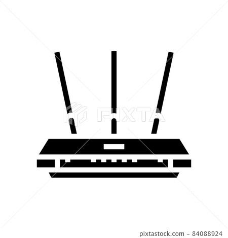 router electronic equipment glyph icon vector illustration 84088924