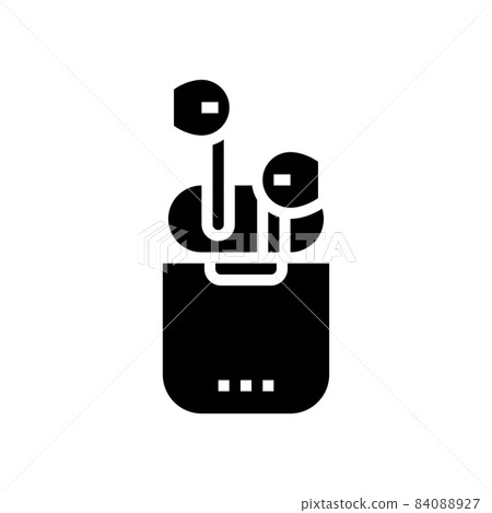 wireless earbuds glyph icon vector illustration wireless earbuds glyph icon vector illustration 84088927
