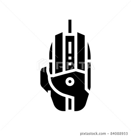 gaming mouse glyph icon vector illustration 84088933