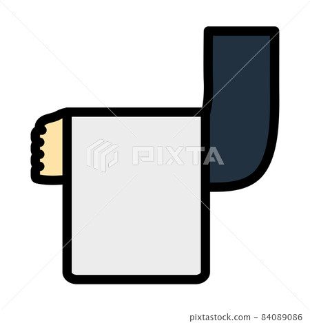 Icon Of Waiter Hand With Towel Icon Of Waiter Hand With Towel 84089086
