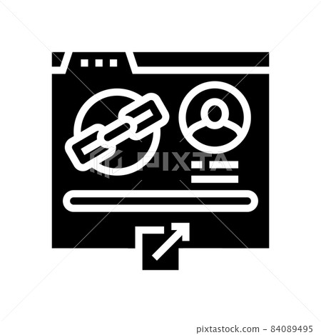 affiliate link glyph icon vector illustration affiliate link glyph icon vector illustration 84089495