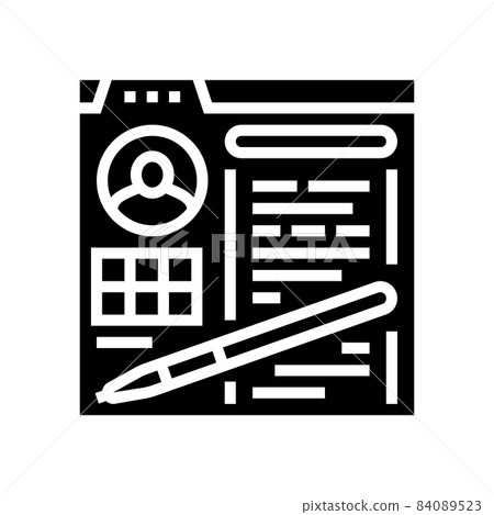 blog management glyph icon vector illustration 84089523