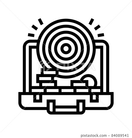 goal achievement line icon vector illustration 84089541