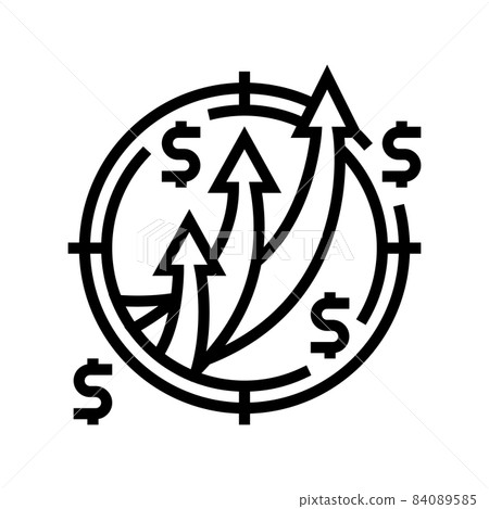 target and business goal line icon vector illustration 84089585