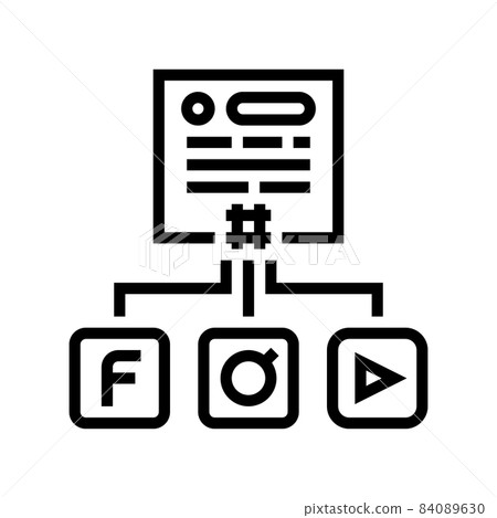 cross posting line icon vector illustration cross posting line icon vector illustration 84089630