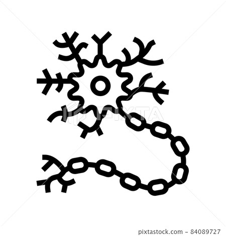neuron human line icon vector illustration 84089727
