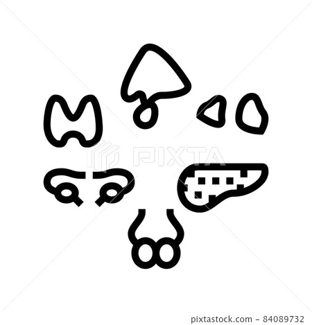 gland human organ line icon vector illustration gland human organ line icon vector illustration 84089732
