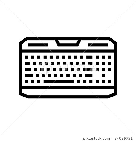 gaming keyboard line icon vector illustration 84089751