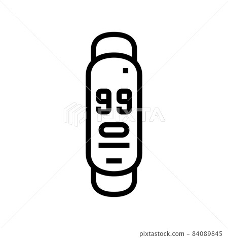 fitness tracker line icon vector illustration 84089845