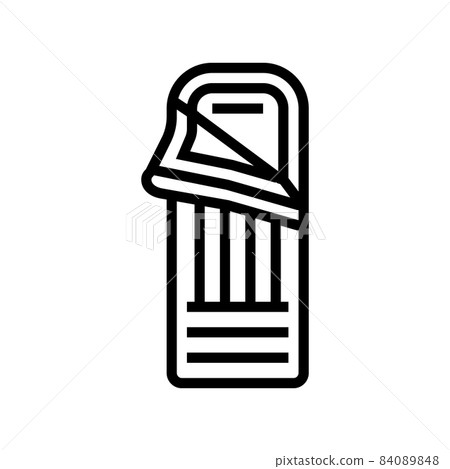 sleeping bag line icon vector illustration 84089848
