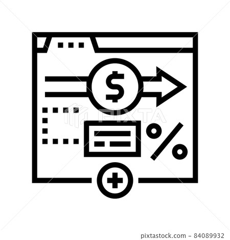 commission money line icon vector illustration 84089932
