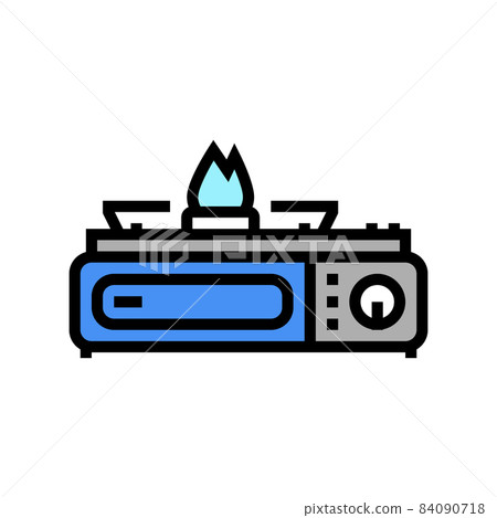 Camping Stove Cartoon Icon Cartoon Gas Stock Illustration