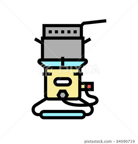 fryer tool for cooking color icon vector illustration 84090719