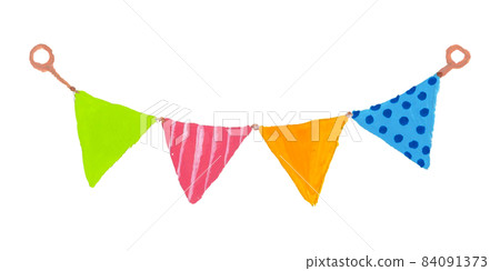 Garland的手繪插畫，可愛的繪本式插畫 84091373