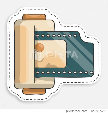 cartoon icon of doodle cylinder with old 35 mm photo film. World Photography Day August 19th. Vector isolated on white background cartoon icon of doodle cylinder with old 35 mm photo film. World Photography Day August 19th. Vector isolated on white background 84091525