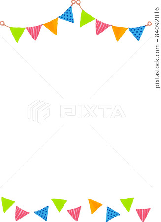 Simple background of garland - hand-drawn illustration 84092016