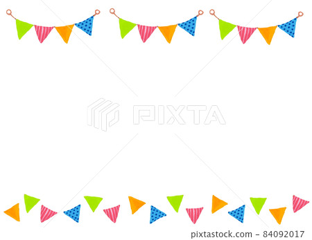 Simple background of garland - hand-drawn illustration Simple background of garland - hand-drawn illustration 84092017