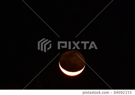 Hakushu-cho, Hokuto-shi, moon age 26.7, moon with a thin earthlight 84092155