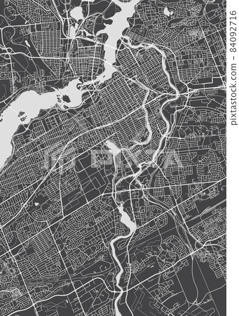 City map Ottawa, monochrome detailed plan, vector illustration City map Ottawa, monochrome detailed plan, vector illustration 84092716