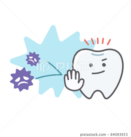 Simple and cute illustrations of teeth to prevent tooth decay 84093915