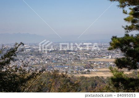 View from the promenade of the historic site Kanayama Castle Ruins Ota City, Gunma Prefecture 84095053