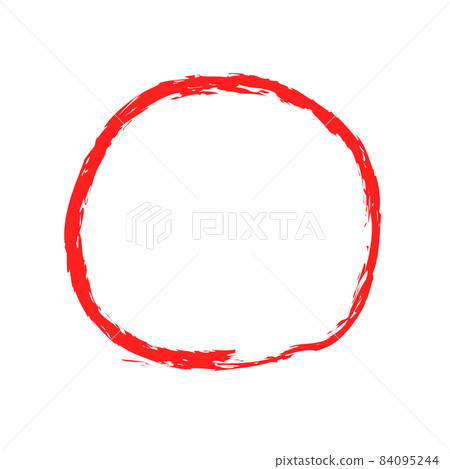 Handwritten red circles and red brushstrokes. - Stock Illustration ...