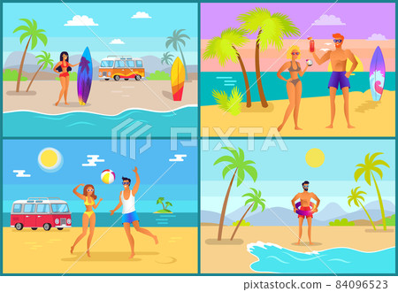 Nature in Summer Collection Vector Illustration Nature in Summer Collection Vector Illustration 84096523