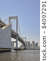Rainbow bridge seen from the sea 84097291