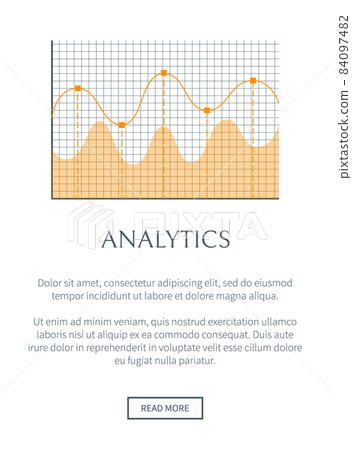 Analytics Web Page and Text Vector Illustration 84097482