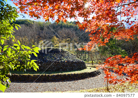 天戶塚古墳少林山古墳和紅葉秋葉 84097577
