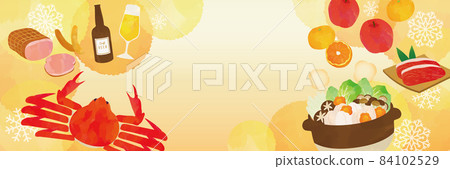 年終禮物美食禮物插畫模板 84102529