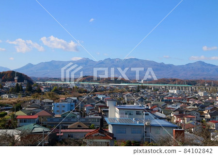 View from Komine Castle (Shirakawa City, Fukushima Prefecture) 84102842