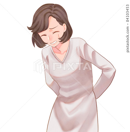 Illustration of low back pain women - Stock Illustration [84103453] - PIXTA