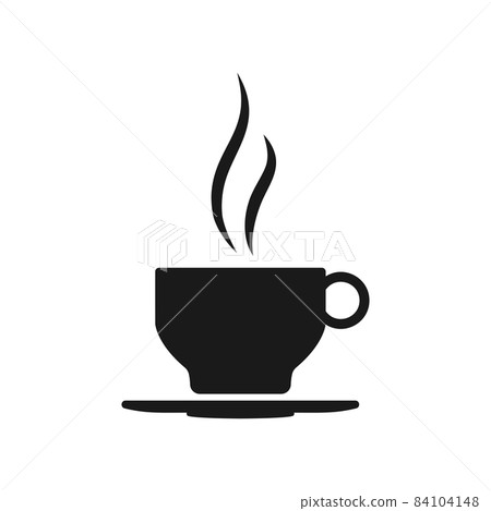 Cup coffee break glyph icon tea hot drink vector Cup coffee break glyph icon tea hot drink vector 84104148