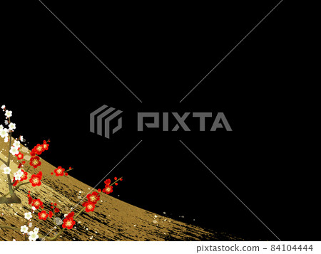 梅花金葉日式背景 84104444