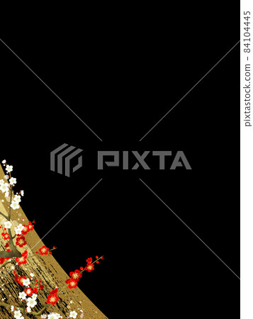 梅花金葉日式背景 梅花金葉日式背景 84104445