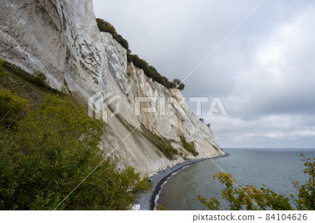 Beautiful chalk cliffs at Mons Klint in Denmark Beautiful chalk cliffs at Mons Klint in Denmark 84104626