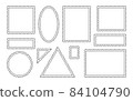Contour blank postage stamps paper mark icon set 84104790