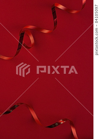 Red background and elegant ribbon concept 84105097