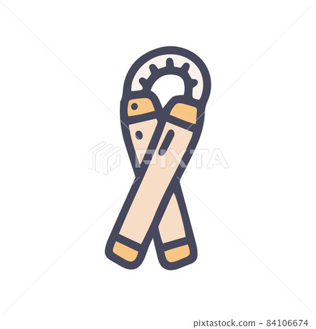 nunchucks color vector doodle simple icon design 84106674