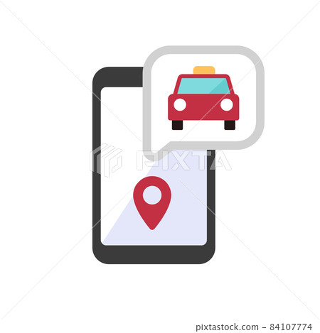 車輛調度應用程序、拼車應用程序、共享乘車應用程序、矢量圖標插圖 車輛調度應用程序、拼車應用程序、共享乘車應用程序、矢量圖標插圖 84107774