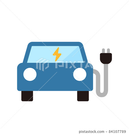EV car (electric car) vector icon illustration 84107789