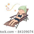 A woman in a bathing suit in the open air 84109074