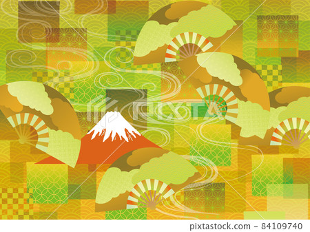 日式圖案背景插畫素材 日式圖案背景插畫素材 84109740