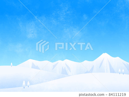 Snowfield and snowy mountains Horizontal Snowfield and snowy mountains Horizontal 84111219